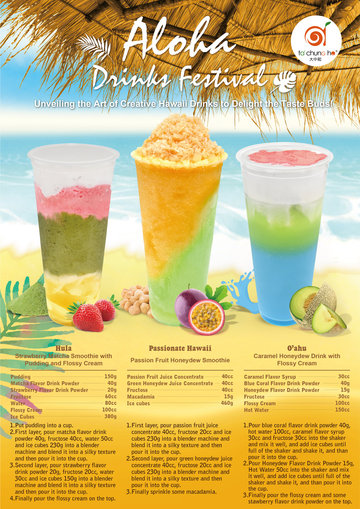 Aloha Drinks Festival - Bubble Tea Lieferant, Lieferant für Bubble Tea Zutaten, Lieferant für Tapioka-Perlen, Bubble Tea Gro